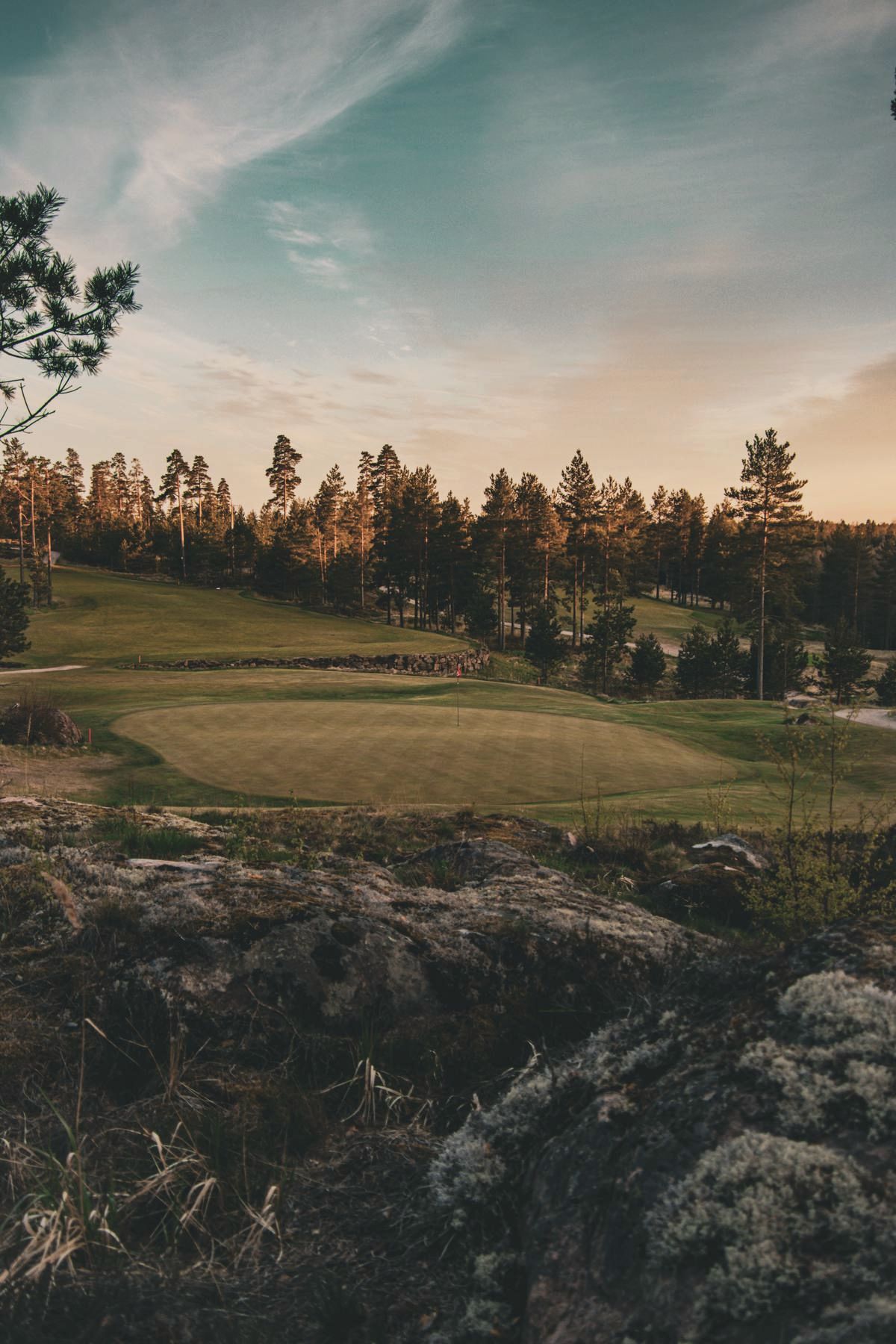 View over the course from the rocks